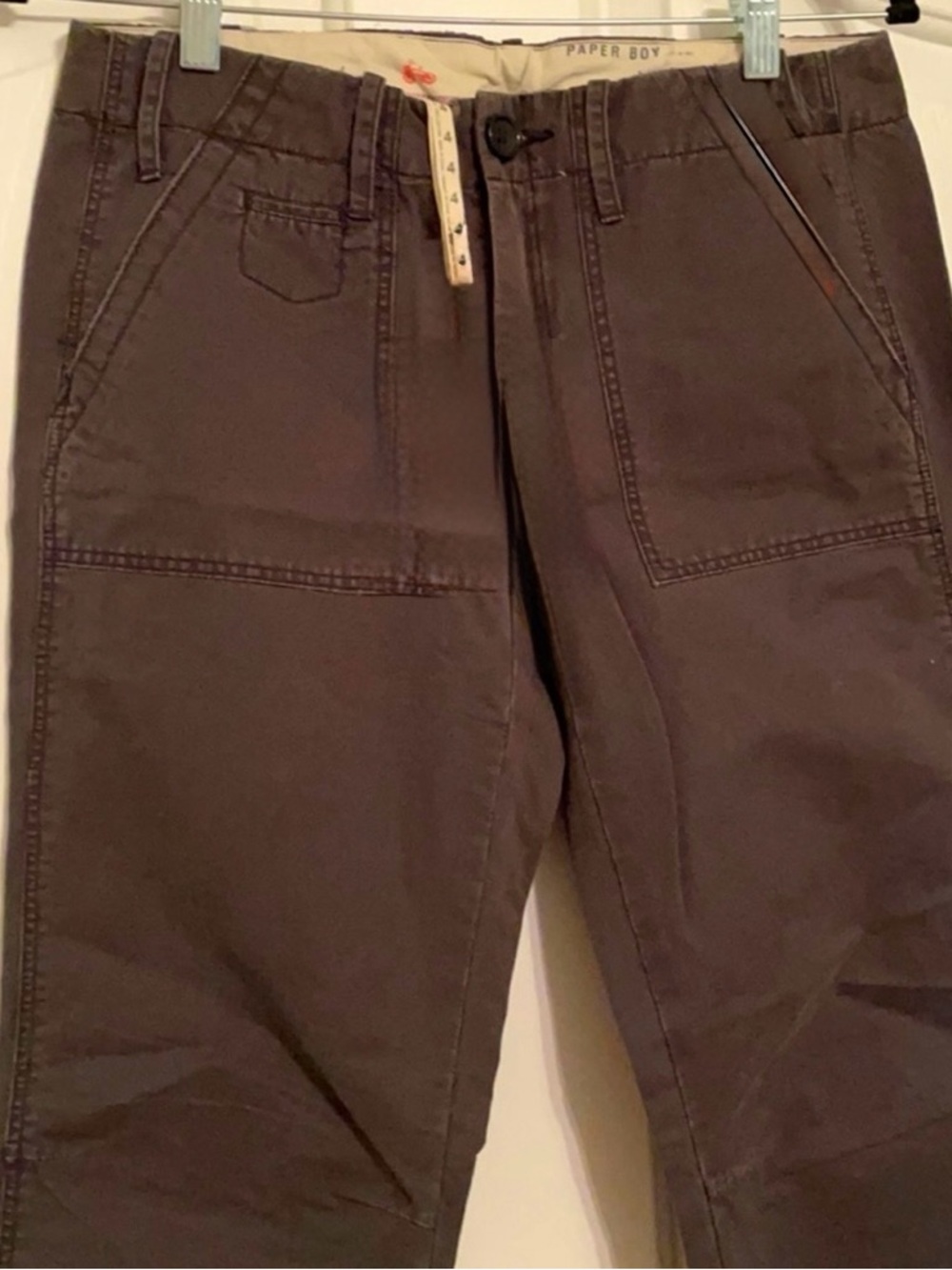Anthropologie Paper Boy Cement Grey Chino Pants SZ: 4